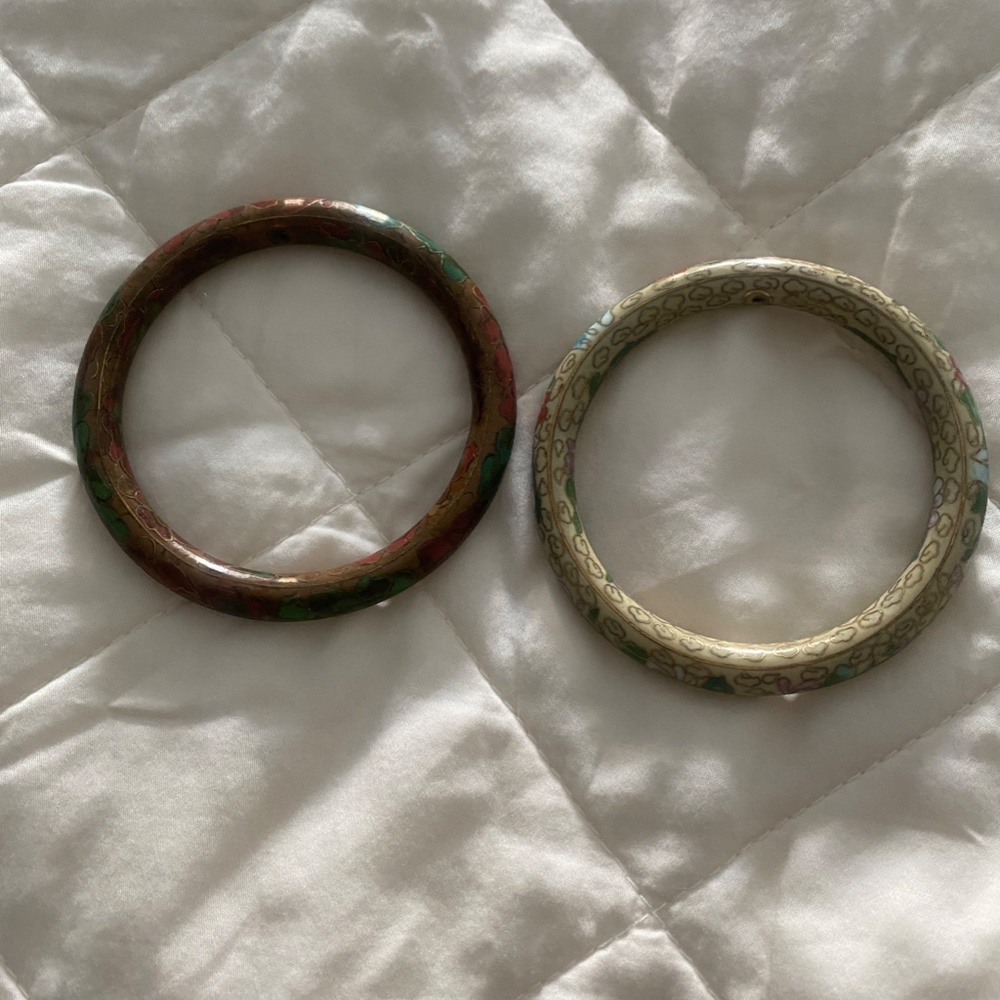 Cloisonn Bangle Bracelets - image 6